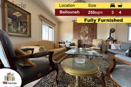 Ballouneh 250m2 | Fully Furnished | Panoramic View | Private Street | 0