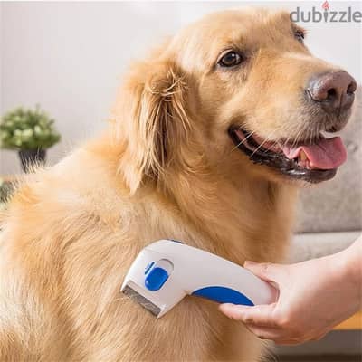 Electric Flea Brush for Cats & Dogs, Tick & Lice Grooming Comb