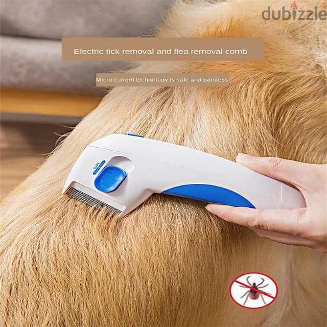 Electric Flea Brush for Cats & Dogs, Tick & Lice Grooming Comb 2