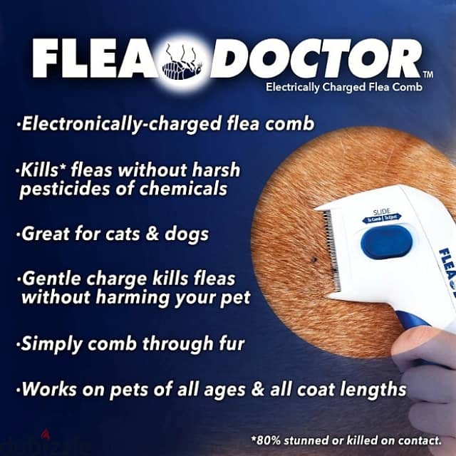 Electric Flea Brush for Cats & Dogs, Tick & Lice Grooming Comb 5