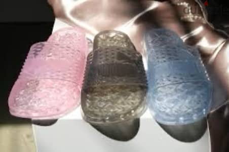 PUMA shoes, size37/38 slippers, transparent black/pink or white,