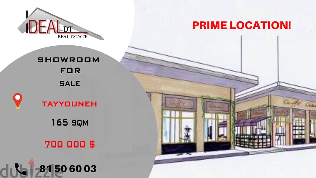 Showroom for sale in Tayouneh 165 sqm ref#kd111 0