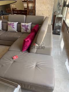 used leather sofa