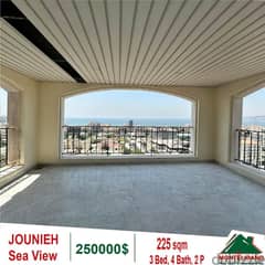 250000$!! Sea View & Prime Location Apartment for sale in Jounieh