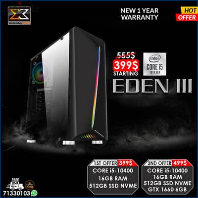 XIGMATEK EDEN III CORE i5 10TH GENERATION RGB DESKTOP COMPUTER OFFER