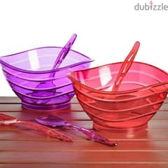 Plexi salad bowl set