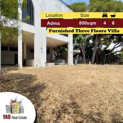 Adma 800m2 | 300m2 |Villa three Floors| Furnished | Unique Property|IV