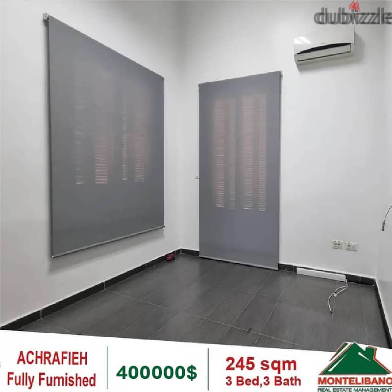 400000$!! Fully Furnished&Decorated Apartment for sale in Achrafieh 3