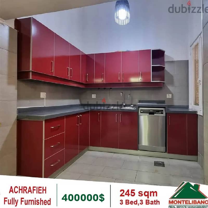 400000$!! Fully Furnished&Decorated Apartment for sale in Achrafieh 6