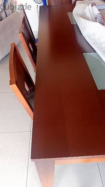 dining table + 8 chairs whatsapp 03482104 3