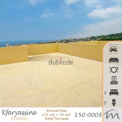 Kfaryassine | 155m² + 70m² Rooftop | Terraces | Brand New Building