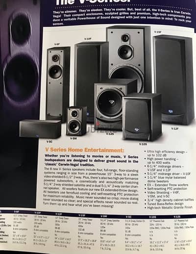 speakers CERWIN VEGA 3way NEW