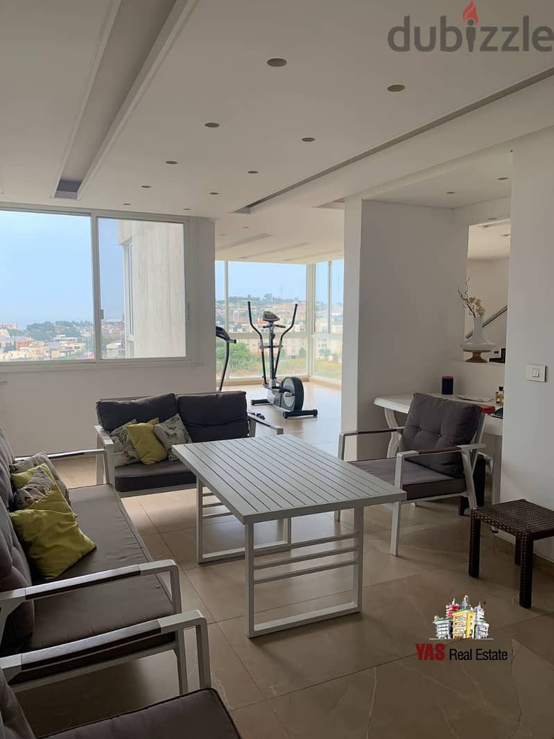 Dbayeh 240m2 | 75m2 Terrace | Fully Decorated | Modern | Sea View | PA 10