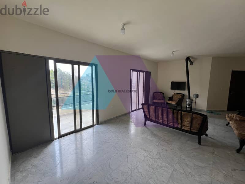 Semi Furnished 150 m2 apartment+mountain/sea view for sale in Hbaline 2