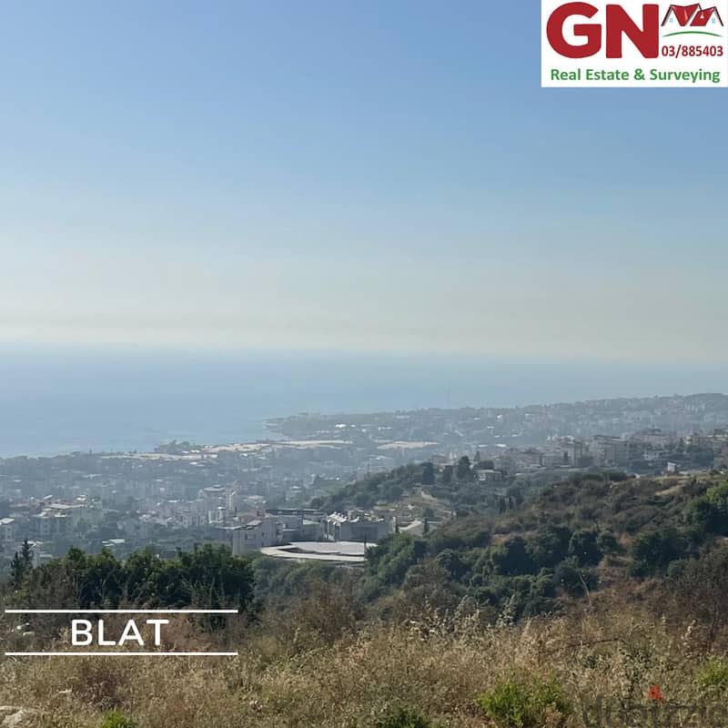 Land In Blat For Sale Unblockable SeaView ارض للبيع في بلاط منظر ساحر 0