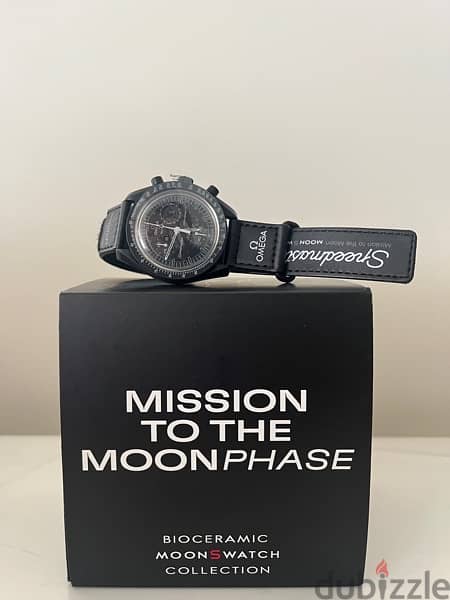 OMEGA SWATCH Mission to the MoonPhase Black high quality 4