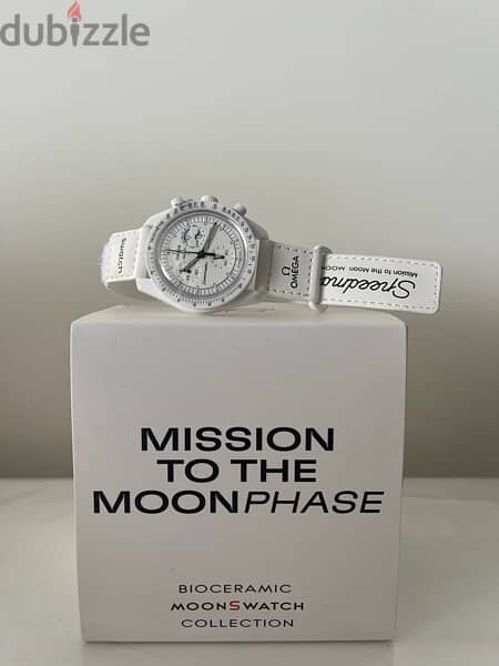 OMEGA SWATCH Mission to the MoonPhase White high quality 4