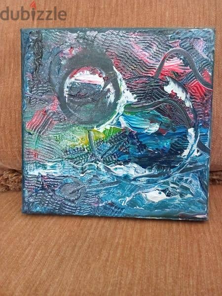 painting abstract acrylic dimensions 20x20cm 0