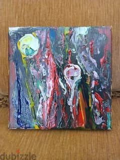 painting abstact acrylic dimensions 20x20cm