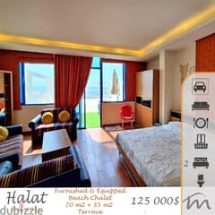 Halat | Fully Furnished/Equipped/Decorated 70m² Chalet + 35m² Terrace 0