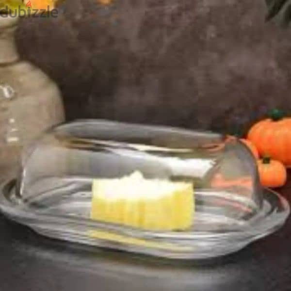 Elegant transparent butter storage plate 0