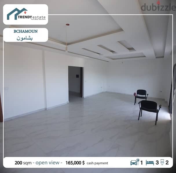 luxury apartment for sale bchamoun شقة فخمة للبيع في بشامون اليهودية 0