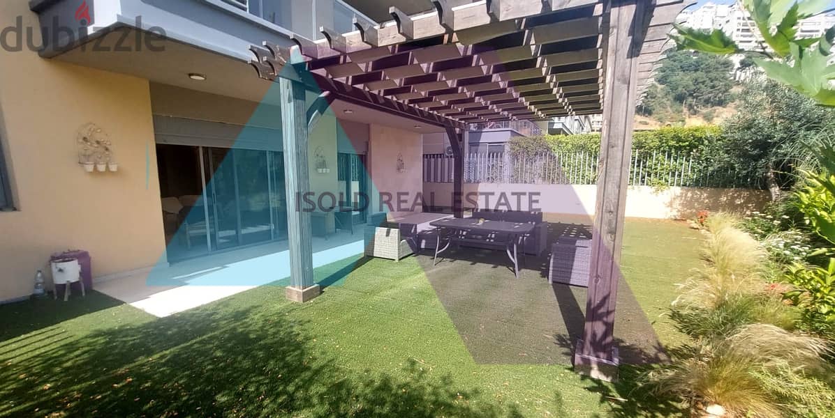 Semi-Furnished 240m2 apartment+220m2 garden for sale in Hazmieh 1