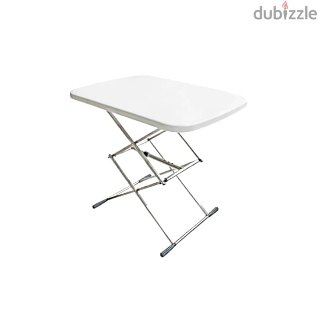 Adjustable Folding Table for Coffee & Dining, 3 Heights, White 0