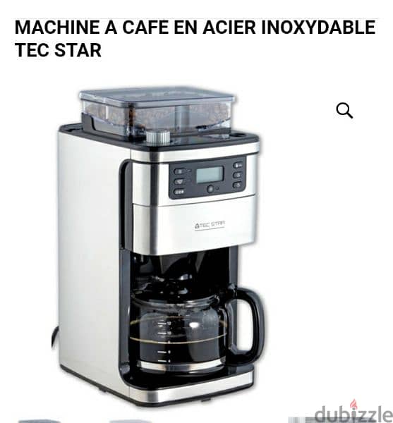 Tecstar TECSTAR COFFEE MAKER + GRINDER 12 CUPS Details 0