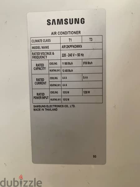 Samsung, 12,000 BTU, Non Inverter 1