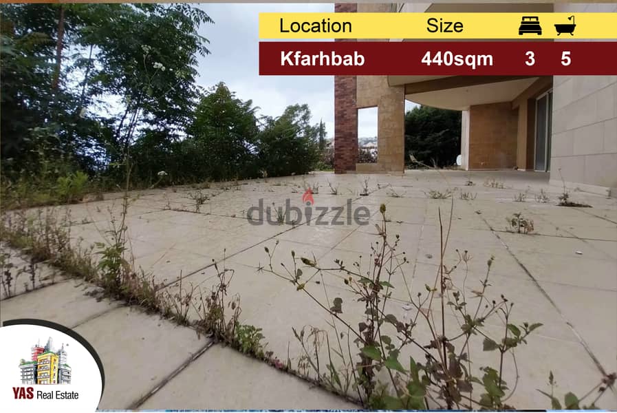 Kfarhbab 440m2 | 375m2 Terrace/Garden | Generous dimensions | IV MY | 0