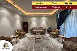 Ballouneh 350m2 | 150m2 Garden | Super Luxurious | Catch | MY |