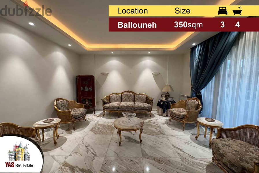 Ballouneh 350m2 | 150m2 Garden | Super Luxurious | Catch | MY | 0