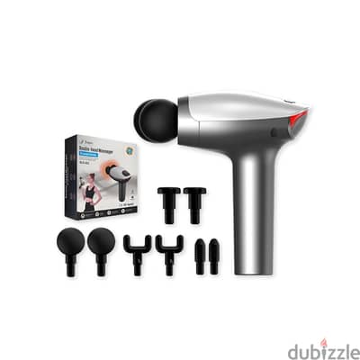 Double Head Massage Gun – Deep Muscle Massager, 10 Speeds, 8 Heads