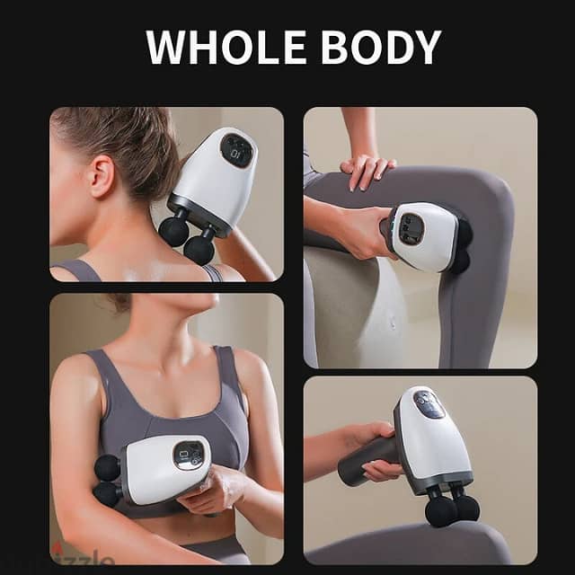 Double Head Massage Gun – Deep Muscle Massager, 10 Speeds, 8 Heads 7