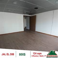 800$!! Prime Location Office for rent in Jal El Dib