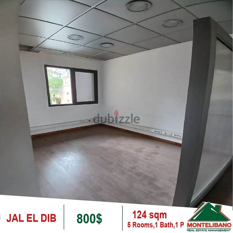 800$!! Prime Location Office for rent in Jal El Dib 2