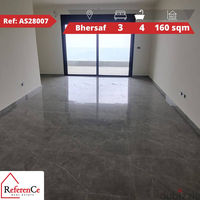 Apartment for sale in Bhersaf with view. شقة للبيع في بحرصاف مطلة 0