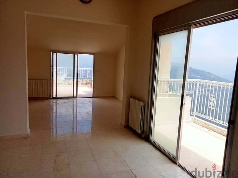 Roof Apartment in Beit Mery for rent + Terrace | Amazing view 3