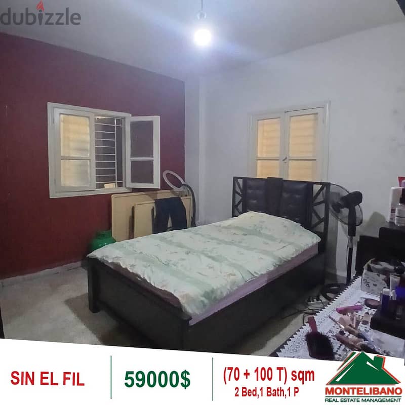 59000$!! Apartment for sale in Sin El Fil 1