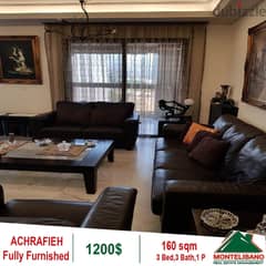 1200$!! Fully Furnished Apartment for rent in Achrafieh