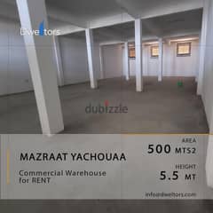 Warehouse for rent in MAZRAAT YACHOUAA - 500 MT2 - 5.5 M Height