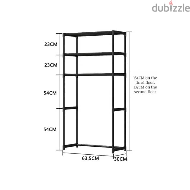 Over Toilet Storage Shelf - 3 Tier Washing Machine Rack, B/W 9