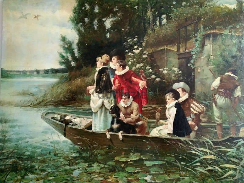 Old English Oil Painting on canvas 2