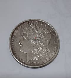 USA One Morgan Dollar silver Coin year 1878 weight 26.5 grams 0