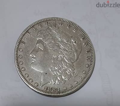 USA One Morgan Dollar silver Coin year 1884weight 26.5