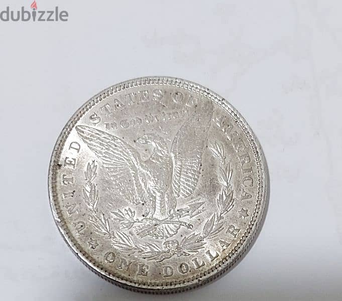 USA One Morgan Dollar silver Coin year 1881 weight 26.5 grams. 1