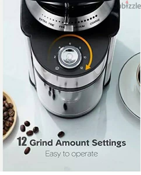 SBOLY Conical Burr Coffee Grinder Stainless- 19 Precise Grind Setting 4