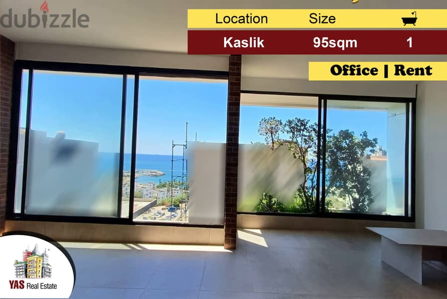 Kaslik 95m2 | Office For Rent | Prime Location | Sea View | FN | 0