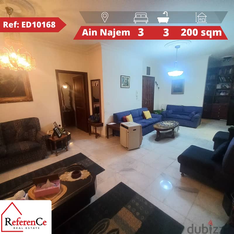 Apartment for sale in Ain Najem w/garden. شقة للبيع في عين نجم مع حديقة 0